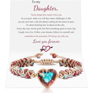 Jasper Heart beaded Bracelet Gifts For Women